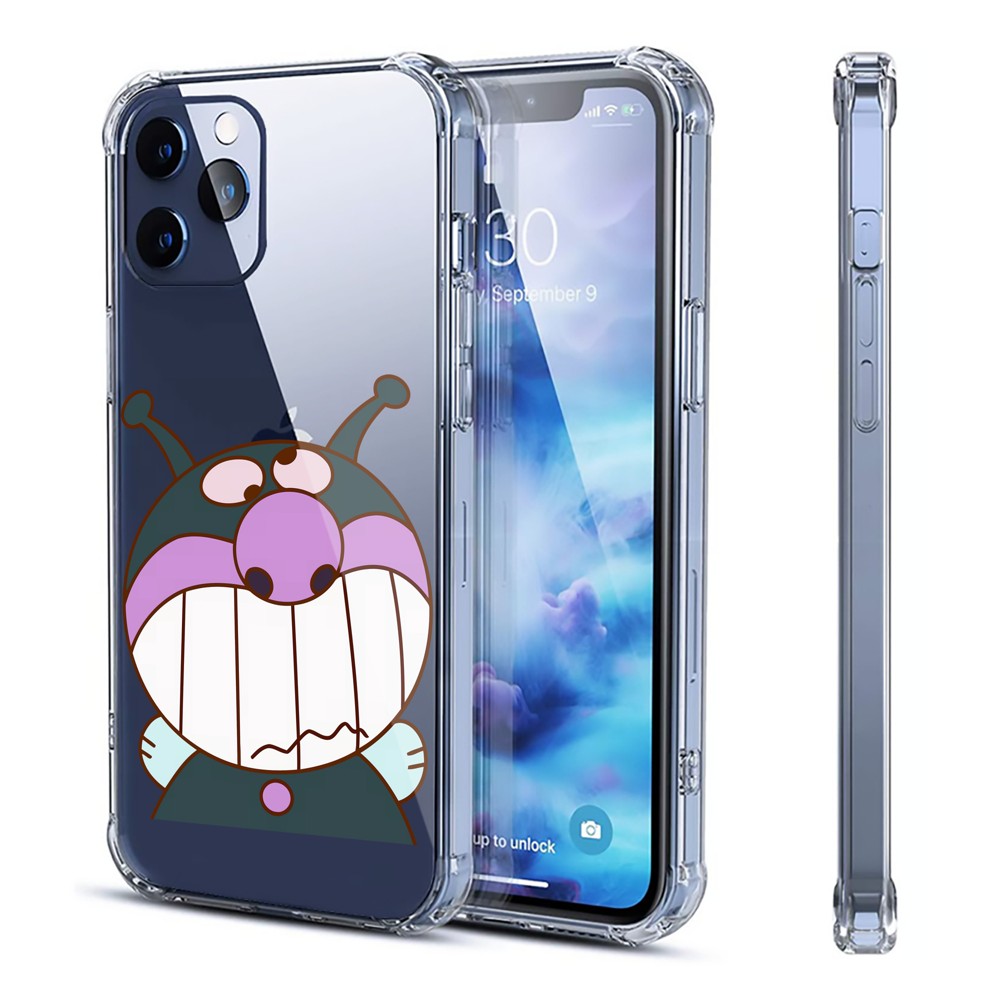 （画像用） アンパンマン Anpanman 【iPhone 12シリーズ対応】透明スマホケース（クリアソフトケース）